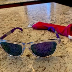 Purple/Clear Frogskin Mix Sunglasses